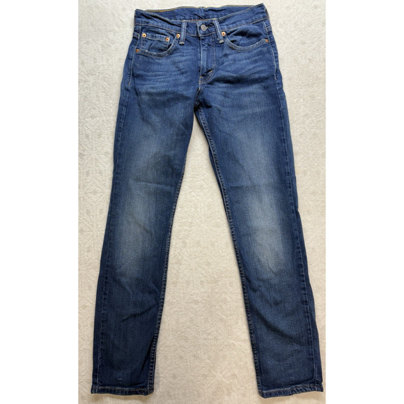 Levis 511 Jeans Men's 28 X 32 Slim Fit Stretch Dark Blue Wash Mid-Rise GUC - Picture 1 of 10